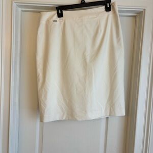 NWTCalvin Klein Elegant Off-White Pencil Skirt - Size 14
